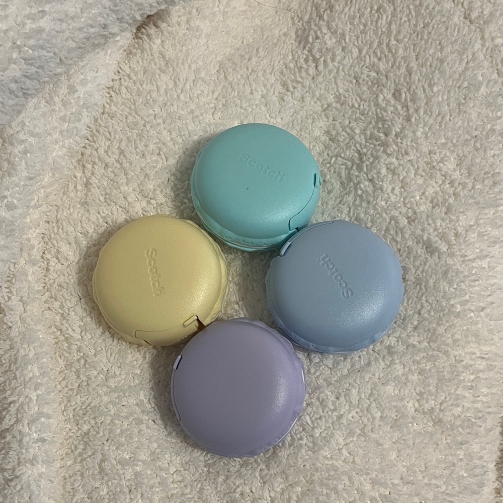 3M Scotch Macaron Tape Dispensers with tape inside